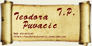 Teodora Puvačić vizit kartica